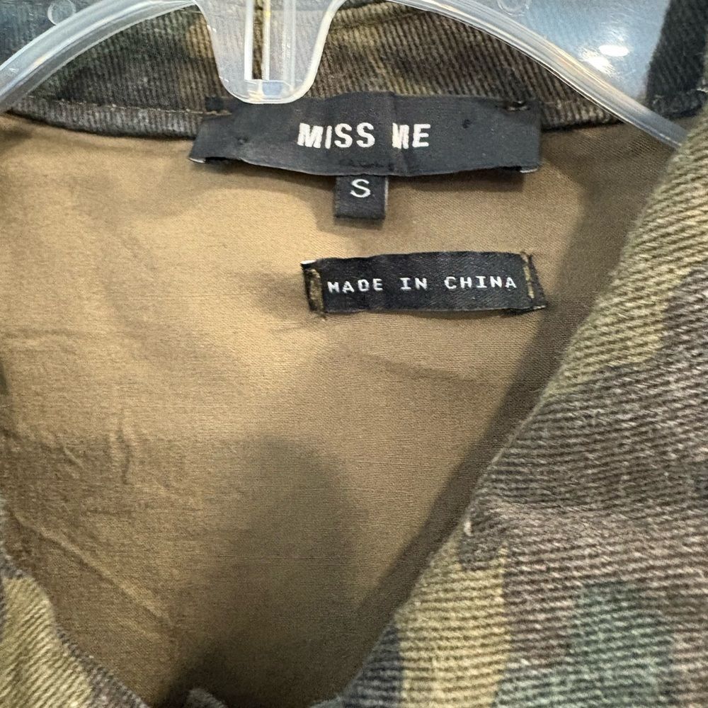 Miss Me Camouflage Sequin Jean Jacket - Picture 8 of 16